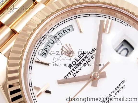 MiroTime 0318 Day Date 40 RG 228235 ARF 1:1 Best Edition White Roman Dial on President Bracelet VR Bright 1510